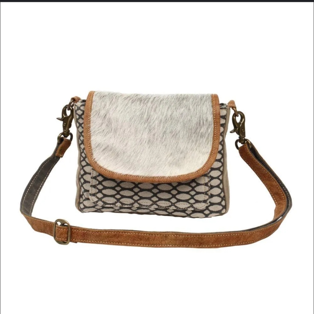Myra Bag Crossbody in Cream and Brown